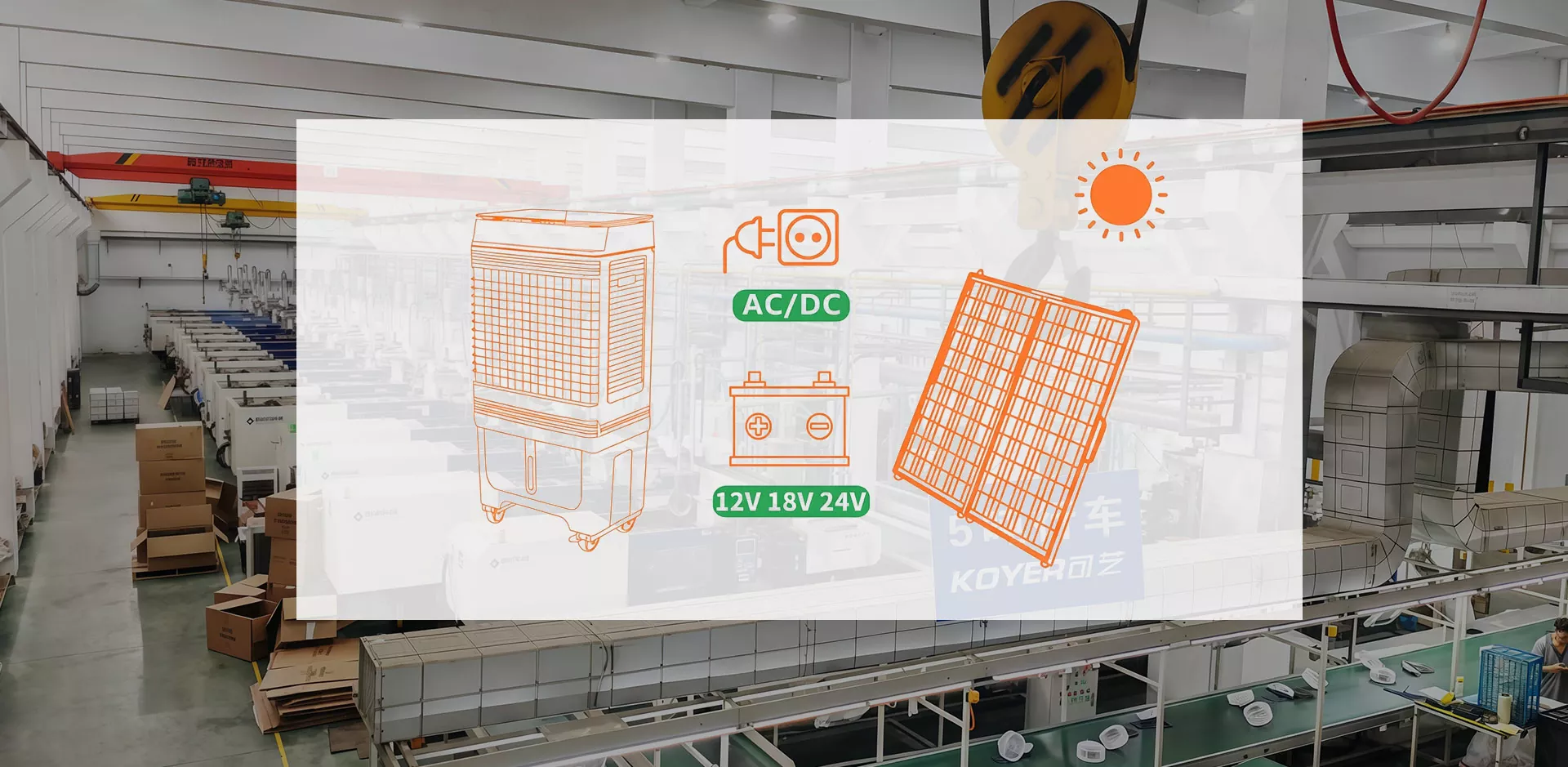 12V AC DC Hava Soğutucu Fabrika Doğrudan Satış